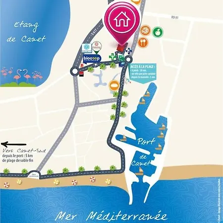 T2 Dans Plain-pied Avec Parking Prive Apartamento Canet-en-Roussillon
